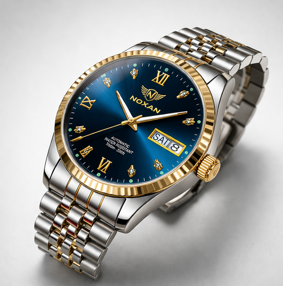 Men's Quartz Smart Watch Noxan Luxury Automatic Waterproof Watches Stainless Steel Trap - Image 3