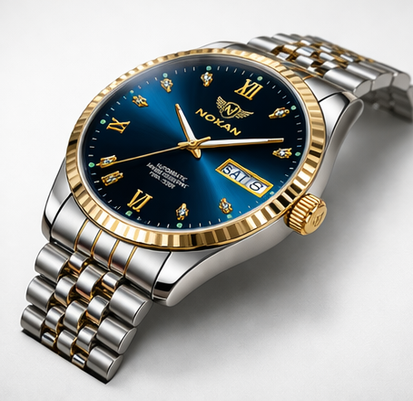 Men's Quartz Smart Watch Noxan Luxury Automatic Waterproof Watches Stainless Steel Trap - Image 2
