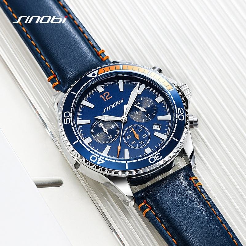 Blue Dial Luxury Watch With Stylish Blue Strap For Men - Image 4