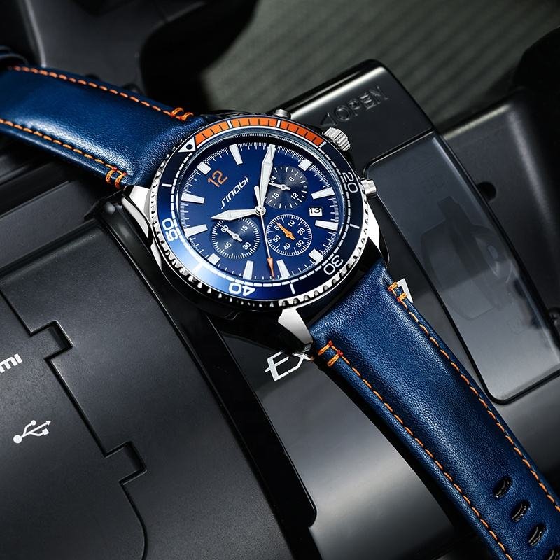 Blue Dial Luxury Watch With Stylish Blue Strap For Men - Image 5
