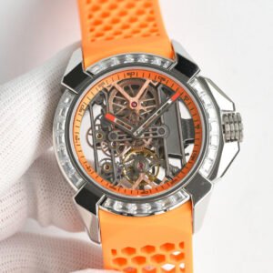Orange Fashionable Mechanical Watches New Collection Of Wristwatches