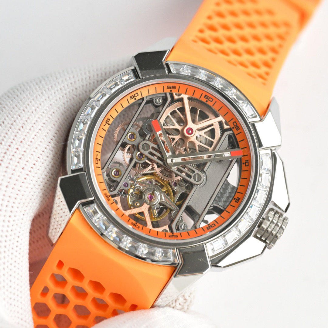 Orange Fashionable Mechanical Watches New Collection Of Wristwatches - Image 2
