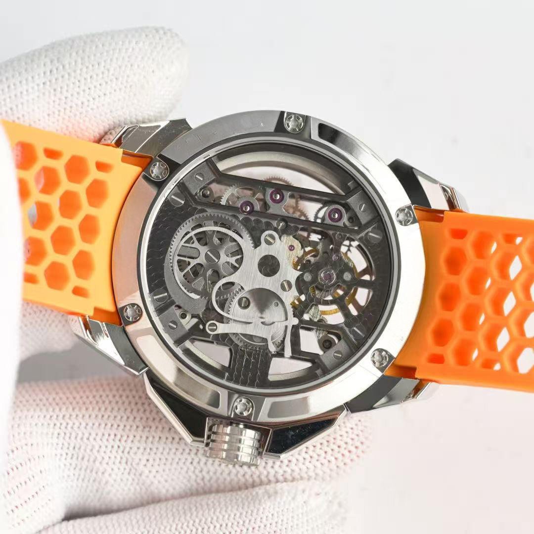Orange Fashionable Mechanical Watches New Collection Of Wristwatches - Image 3